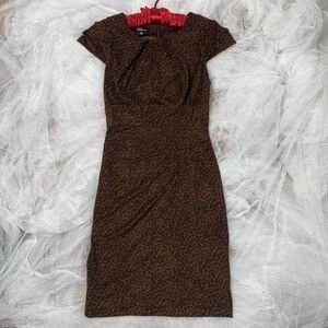 Bebe Leopard Animal Print “Suede” Dress, Size XS